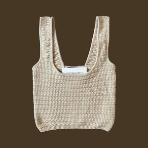 Cream Crochet Crop Top